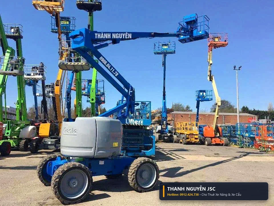 Cho thuê xe boom lift cần vươn tại Thái Bình