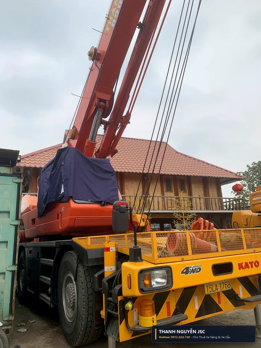 Dự án xe nâng xe cẩu thực tế tại Thái Bình