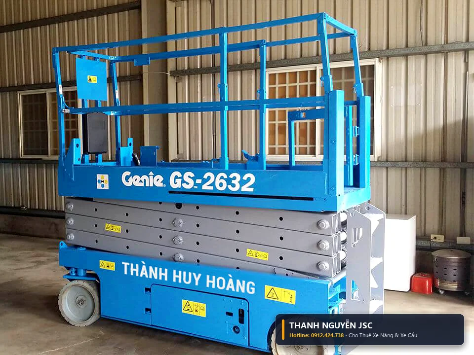 Xe nâng người cắt kéo Genie GS-2632 10m chính hãng - THÀNH HUY HOÀNG tại Thái Bình