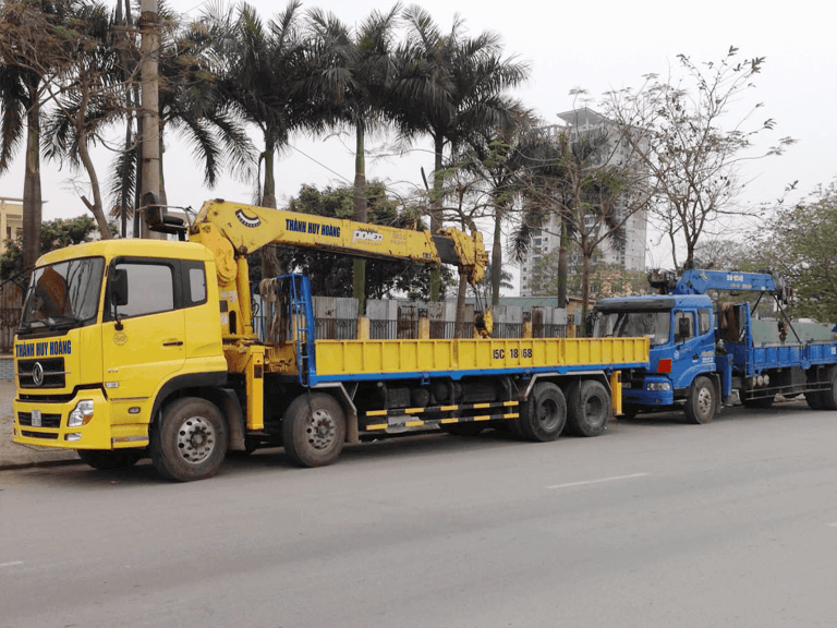 Cho thuê xe cẩu khu công nghiệp Cầu Nghìn